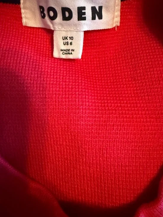 Boden Bright Red Button-Front Cardigan - Picture 3 of 3